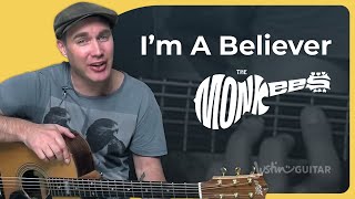 How to play Im A Believer by The Monkees on guitar [upl. by Eta]