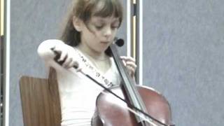 Cello recital Vivaldi Sonata No 5 in E minor Largo and Allegro 8 yo [upl. by Retlaw669]