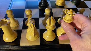 Chess Empire 1849 Jacques Reproduction Ebony and Boxwood chess pieces review [upl. by Hakceber438]