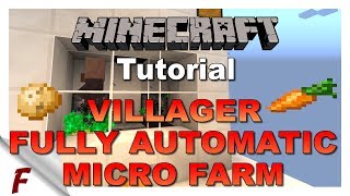 ✅ Minecraft Fully Automatic Villager Micro Nano Potato and Carrot Farm Mk I Tutorial 1122 [upl. by Nylarak]