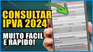 COMO CONSULTAR O VALOR DO IPVA 2024 do SEU VEICULO  VER e GERAR BOLETO IPVA e MULTAS DO CARRO [upl. by Asirram]