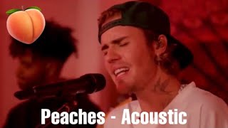 Justin Bieber performing Peaches acoustic 🍑 Live at NPR Music [upl. by Minna560]