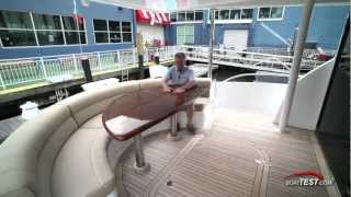 Hatteras 60 Motor Yacht Features 2012 By BoatTestcom [upl. by Elison]