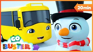 Buster Builds a Magic Snowman 🎅❄️  Christmas Fun with Go Buster  Sing Along with Buster 🎶 [upl. by Ahsenroc699]