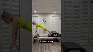 Pilates reformer flow for legs and abs using resistance band [upl. by Yarahs832]