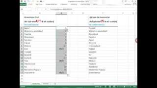 Excel  Vergelijken van twee lijsten in Excel [upl. by Minnaminnie698]