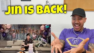 Welcome Home Jin Livestream Reaction [upl. by Teena]