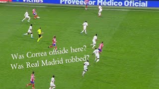 Angel Correa office goal controversy  Real Madrid v Atlético Madrid 2024  Was Real Madrid robbed [upl. by Atipul]