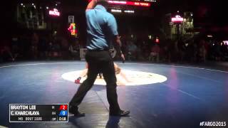 132 3rd Place  Carson Kharchlava Ohio vs Brayton Lee Indiana [upl. by Torry135]