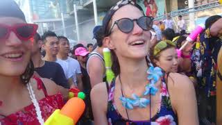 Songkran  Thai New Years festival 2018 Bangkok [upl. by Moffat]