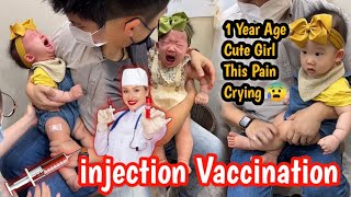 💉 Injection Video Cute Baby Crying  part 3 Health Care Vaccination [upl. by Aehta379]