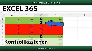 Kontrollkästchen  Checkboxen in Excel ganz einfach [upl. by Olympias]