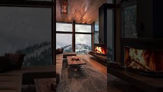 Blizzard Retreat Cozy Cabin Ambiance for Ultimate Relaxation relax blizzard fireplaceambiance🔥 [upl. by Humfried]