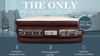 Englander Queen Size Air Mattress w Built in Pump  Luxury Double High Inflatable Bed for Home [upl. by Novoj604]