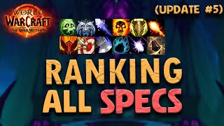 Progressive Tierlist Update 5  RANKING ALL SPECS amp CLASSES  The War Within BETA [upl. by Emlin]