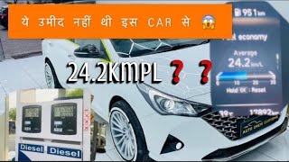 REAL LIFE MILEAGE TEST😳क्या बात है😍 VERNA DIESEL AUTOMATIC [upl. by Arvell]