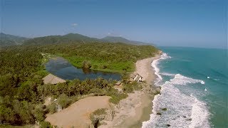 Parque Tayrona  Barlovento Maloka y los Naranjos Costa Caribe en Colombia vista desde el aire [upl. by Amlas]