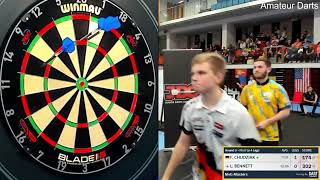 Finn Chudziak vs Leighton Bennett Third Round JDC MvG Masters 2022 [upl. by Enajharas15]