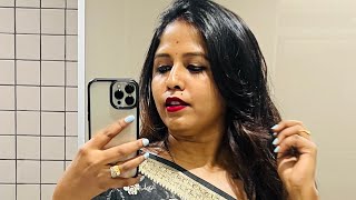 GRW VARU  Wearing Saree for work  Kannada Vlogs [upl. by Aznola509]