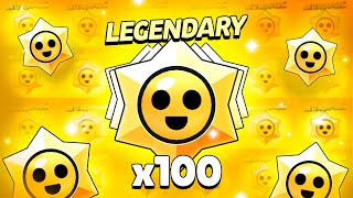 HISTORICAL VIDEO 100 LEGENDARY STAR DROPS AS A GIFT FROM BRAWL STARS DEVELOPMENTS [upl. by Burley446]