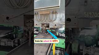 turning of train wheel  train ke wheel ki turning  wheel set of train train viralvideo [upl. by Alphonso934]