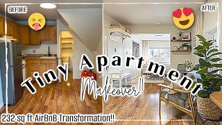 Small APARTMENT MAKEOVER 2024  Budget AirBnB Transformation [upl. by Ahsienyt526]