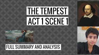 The Tempest Act 1 Sc 1 Summary and Analysis to score great marks [upl. by Notxed]