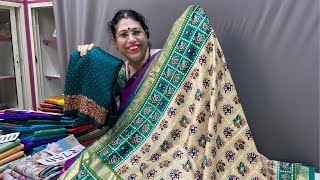 Soft silk sarees  Fancy sarees  Designer sarees  Partywear sarees  Kasturi paithani live [upl. by Wollis]