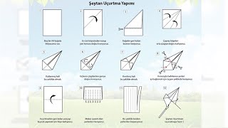 Bir A4 kağıtla uçurtma yapımı  şeytan uçurtma [upl. by Nap]
