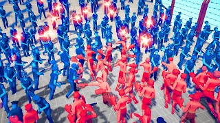 Police ARMY VS Legacy ARMY  Totally Accurate Battle Simulator  TABS [upl. by Willette]