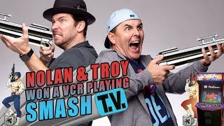 Nolan North and Troy Baker Won a VCR Playing Smash TV [upl. by Tshombe]