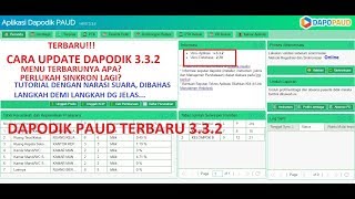 Cara Update Dapodik PAUD Versi 331 ke Versi 332 dengan Mudah [upl. by Arrad]