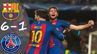 Barcelona vs PSG 61 Extended highlights UCL 201617 Barcelona Historic Remontada [upl. by Lloyd233]