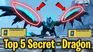 Top 5 Secret Dragon in Pubg  How To Kill Dragon in Pubg 35  Recall Card in Pubg 35 Update [upl. by Enelyk153]