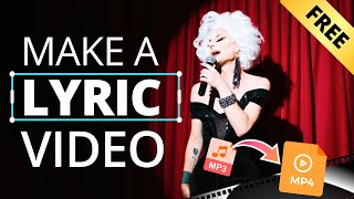 How to Make a Lyric Video for FREE in 3 Minutes [upl. by Schilit]