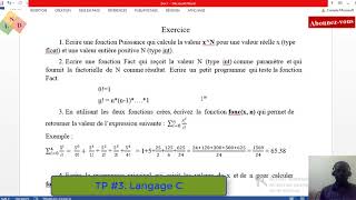 v43 Puissance factorielle et somme de N entiers en langage C  Tp 3 [upl. by Su]