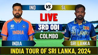 Live IND Vs SL Match Score  Live Cricket Match Today IND vs SL 3rd Odi live 1st innings livescore [upl. by Ydnirb133]