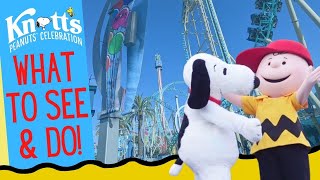 Knotts Peanuts Celebration  Opening Day  What To See and Do 2023 [upl. by Ayikal]