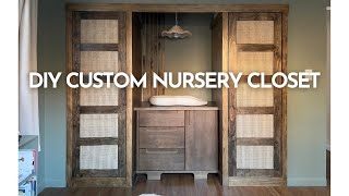 DIY Custom Nursery Closet  Nursery Makeover [upl. by Annai429]