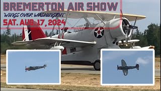 J2F Duck P40 Kittyhawk P47 Thunderbolt amp Bf 109 at the 2024 Bremerton Air Show Saturday [upl. by Melgar397]