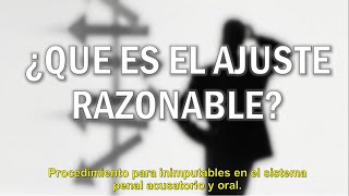 Que es el Ajuste Razonable Procedimiento Especial para Inimputables [upl. by Marten]