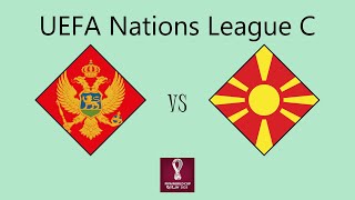 Montenegro vs North Macedonia  UEFA Nations League Group C4 [upl. by Emaj]