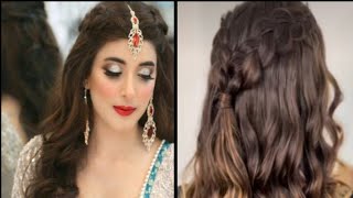 2 simple hairstyle for crop top lehenga hairstyle for wedding girls hairstyle [upl. by Noeht]