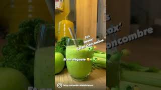 Une recette de jus détox vert maison au céleri concombre pomme et citron 🍏🍋 [upl. by Hanas]