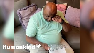 Watch college student surprise devoted stepdad with adoption request  Humankind goodnews [upl. by Aisor408]