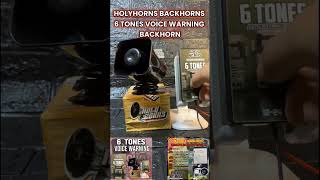 6 TONES VOICE WARNING WITH ROTARY SWITCH BACKING ALARM BACKHORN HOLYHORNS BACKHORNS truck horns [upl. by Petronilla]