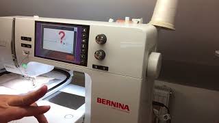 Stickmaschine Bernina 700 wie man sich in den Finger stickt [upl. by Dloniger]