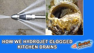 Plumber Explains How Hydrojetting Destroys Clogs Even Clogged Kitchen Drains [upl. by Thema]