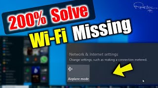 How to solve WiFi Not showing Problem in Windows 10  200 Fixed [upl. by Argella]