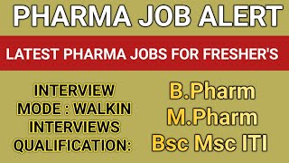 Latest Pharma Jobs  Freshers Jobs pharmajobs pharmajobalert [upl. by Accber]